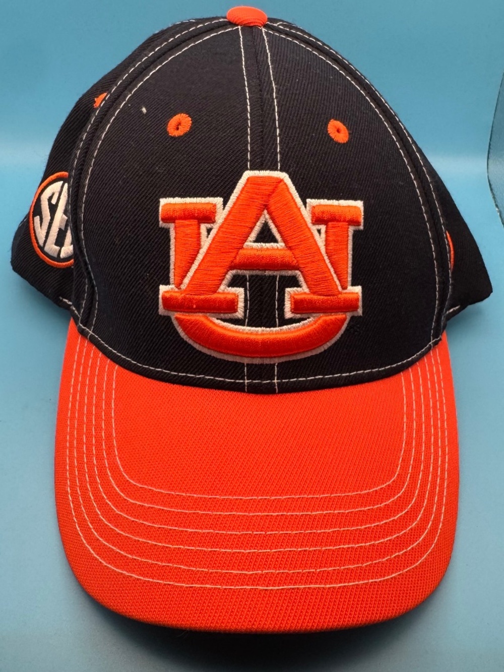 Auburn University SEC Top of the World Embroidered Navy Orange Ball Cap Hat